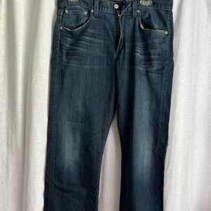 mens dark denim straight leg jeans
